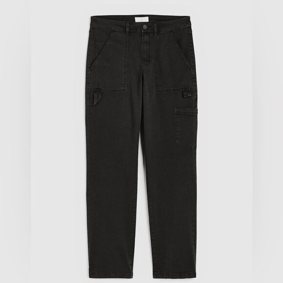 H&M Black Twill Utility Pants Sz.8 - Picture 1 of 8